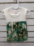 Dress for Kids - Small - White and Green (with Trees design)