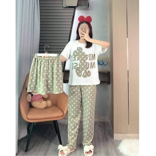 3 in 1 Sleepwear Terno - Mickey Mouse Sage Green