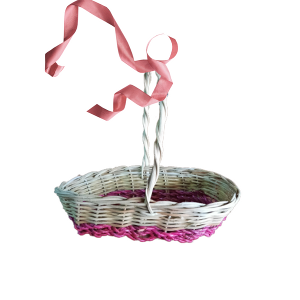 Flower Basket - Small Pink