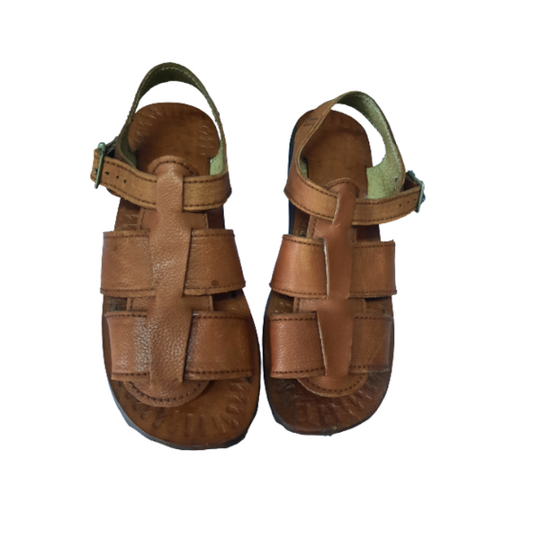 Leather Sandals for Men and Women - Dark Brown