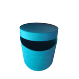 Round Kraft Paper Container - Light Blue