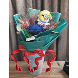 Dried Flowers Bouquet with Minions