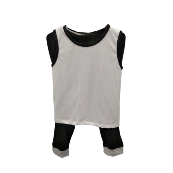 Terno Pajama for Kids - Black and White