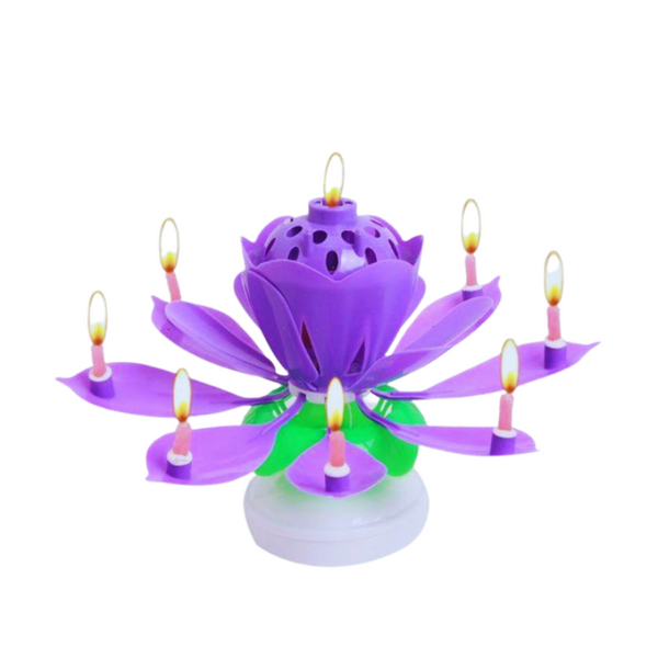 Musical Birthday Candle - Purple