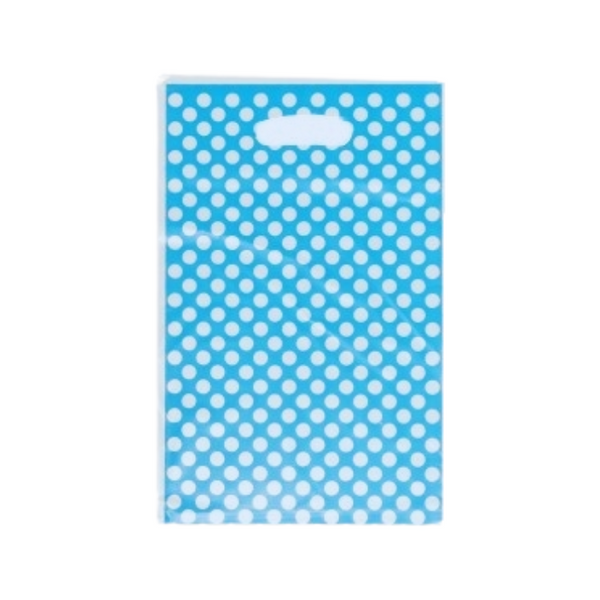 Loot Plastic Bags for 2 - Blue Polka Dots