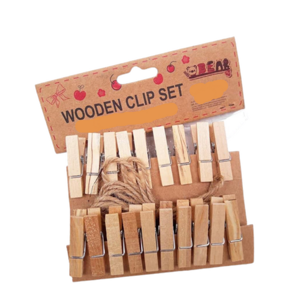 Wooden Clip Set