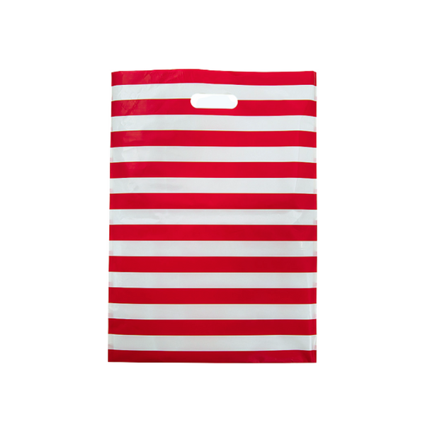 Loot Plastic Bags for 2 - Red Stripes