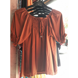 Challis Blouse Rust