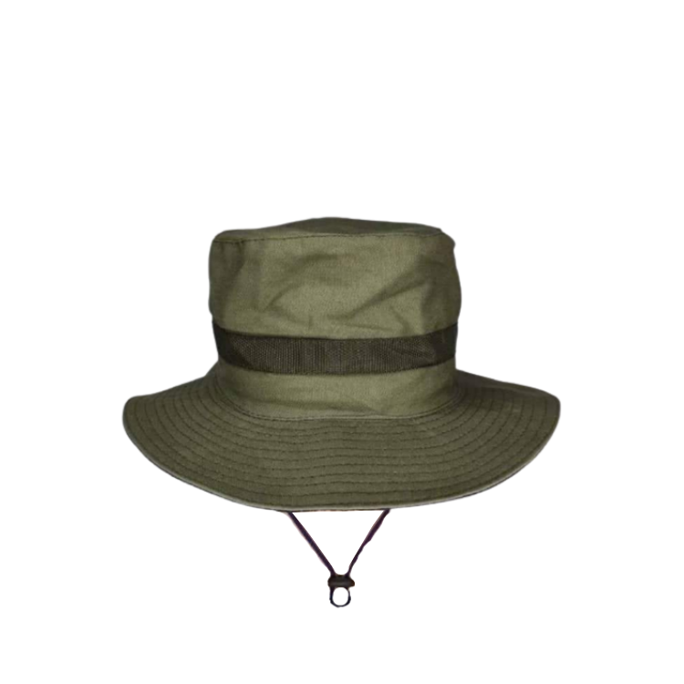 Green bucket cheap hat with string