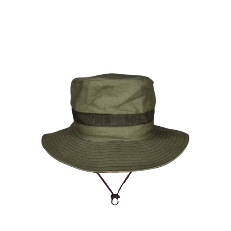 Green bucket hat with string shop