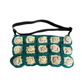 Crochet Sling Bag - Blue White