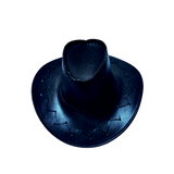 Cowboy Hat - Black Leather