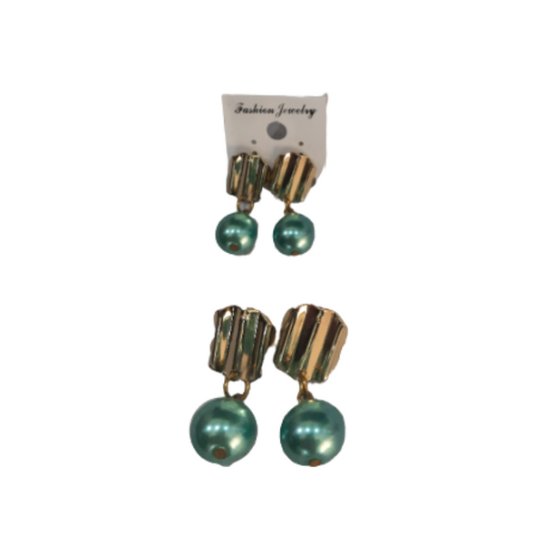 Pearl Earrings - Green