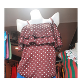 Sleeveless Blouse - Polka dots