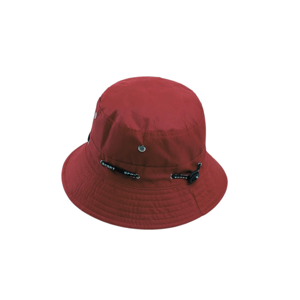 Bucket Hat - with Adjustable String - MAROON