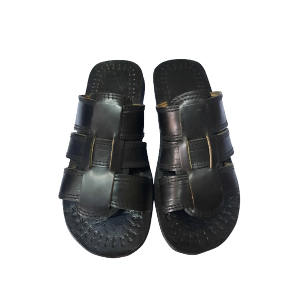 Leather Sandals for Men - Black