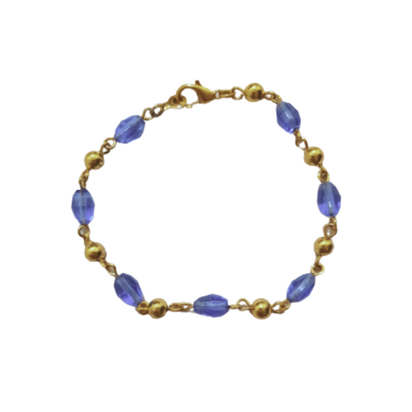 Bracelet with Crystal Beads Blue