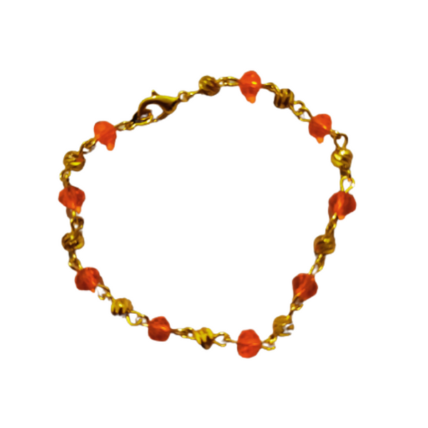 Bracelet with Crystal Beads Orange