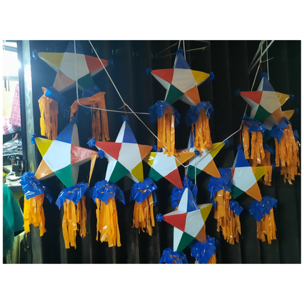 Mini star  plastic with lights 10 pieces