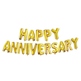 Happy Anniversary Foil Balloons - Gold