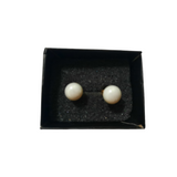 Mini White Pearl Earrings