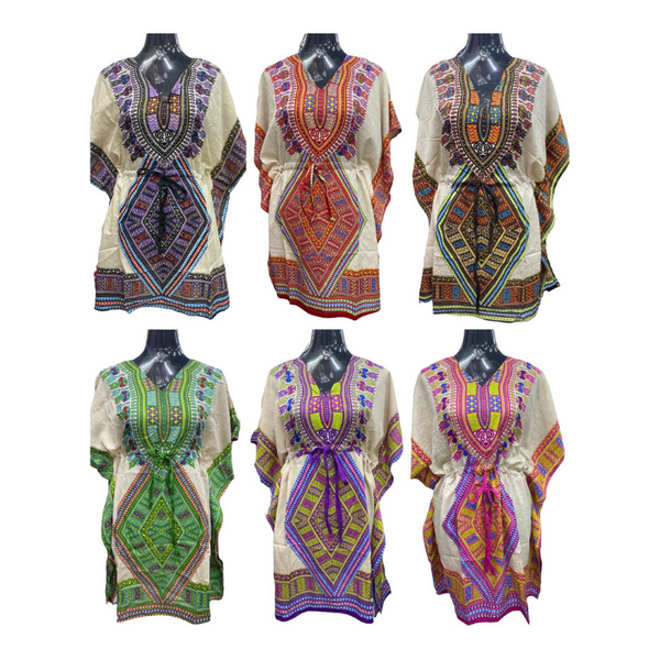 Kaftan Mini Dress or Batik Dress - Design 5