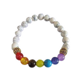 7 Chakra with Howlite Stone Bracelet