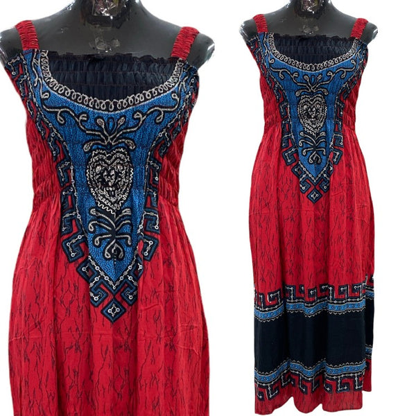 Bohemian Dress Sleeveless Batik Dress - 11